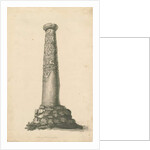 Wolverhampton - Saxon pillar in St. Peter's Church-yard: sepia drawing, nd [late 18th cent] by T Carter