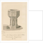 Wolverhampton - Font in St. Peter's Church by John Buckler