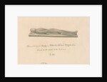 Uttoxeter Church - Effigy: sepia wash drawing, 1839 by John Buckler