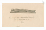 Uttoxeter Church - Effigy: sepia wash drawing, 1839 by John Buckler