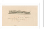 Uttoxeter Church - Effigy: sepia wash drawing, 1839 by John Buckler