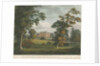 Teddesley Hall: coloured aquatint engraving by School English