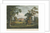 Teddesley Hall: coloured aquatint engraving by School English