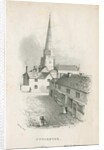 Uttoxeter Church - lithograph, 1838 by School English