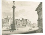Wolverhampton - Market Place: sepia drawing, nd [mid 19th cent] by Robert Noyes
