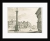 Wolverhampton - Market Place: sepia drawing, nd [mid 19th cent] by Robert Noyes