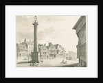 Wolverhampton - Market Place: sepia drawing, nd [mid 19th cent] by Robert Noyes