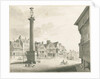 Wolverhampton - Market Place: sepia drawing, nd [mid 19th cent] by Robert Noyes