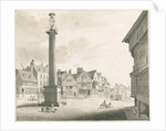 Wolverhampton - Market Place: sepia drawing, nd [mid 19th cent] by Robert Noyes