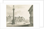 Wolverhampton - Market Place: sepia drawing, nd [mid 19th cent] by Robert Noyes