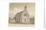 Uttoxeter Town - New Catholic Chapel: sepia drawing, 1839 by John Buckler