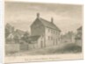 Uttoxeter Town - Free School: sepia wash drawing, 1839 by John Buckler