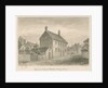 Uttoxeter Town - Free School: sepia wash drawing, 1839 by John Buckler