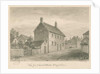 Uttoxeter Town - Free School: sepia wash drawing, 1839 by John Buckler