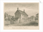 Uttoxeter Town - Free School: sepia wash drawing, 1839 by John Buckler