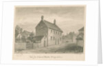 Uttoxeter Town - Free School: sepia wash drawing, 1839 by John Buckler