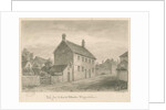 Uttoxeter Town - Free School: sepia wash drawing, 1839 by John Buckler