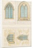 Uttoxeter Church [Old] - Architectural drawing of 'Gothic' windows by School English