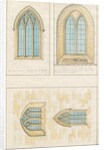Uttoxeter Church [Old] - Architectural drawing of 'Gothic' windows by School English