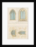 Uttoxeter Church [Old] - Architectural drawing of 'Gothic' windows by School English