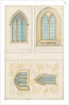 Uttoxeter Church [Old] - Architectural drawing of 'Gothic' windows by School English