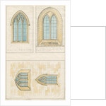 Uttoxeter Church [Old] - Architectural drawing of 'Gothic' windows by School English