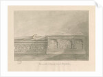 Uttoxeter Church - Tombs of Thomas Kinnersley and of a woman: sepia wash drawing, 1839 by John Buckler