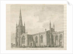 Walsall Church ['Old']: sepia drawing, 1845 by John Buckler