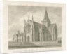 Wolverhampton - St. Mary's Church: sepia drawing, 1845 by John Buckler