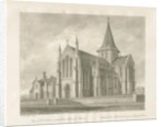 Wolverhampton - St. Mary's Church: sepia drawing, 1845 by John Buckler