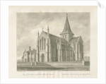 Wolverhampton - St. Mary's Church: sepia drawing, 1845 by John Buckler