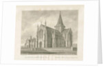 Wolverhampton - St. Mary's Church: sepia drawing, 1845 by John Buckler