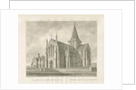 Wolverhampton - St. Mary's Church: sepia drawing, 1845 by John Buckler