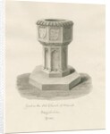 Font in Walsall Church ['Old'] by John Buckler