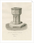 Font in Walsall Church ['Old'] by John Buckler