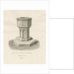 Font in Walsall Church ['Old'] by John Buckler
