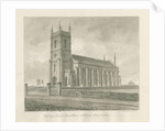 Walsall Church ['New']: sepia drawing, 1845 by John Buckler