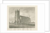 Walsall Church ['New']: sepia drawing, 1845 by John Buckler