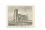 Walsall Church ['New']: sepia drawing, 1845 by John Buckler