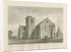 Walton-on-the-Hill Church: sepia wash drawing, 1844 by John Buckler