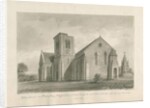 Walton-on-the-Hill Church: sepia wash drawing, 1844 by John Buckler