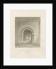 Waterfall Church - Interior of Chancel: sepia drawing, 1847 by John Buckler
