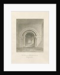 Waterfall Church - Interior of Chancel: sepia drawing, 1847 by John Buckler