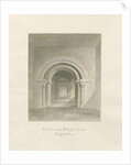 Waterfall Church - Interior of Chancel: sepia drawing, 1847 by John Buckler