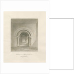 Waterfall Church - Interior of Chancel: sepia drawing, 1847 by John Buckler