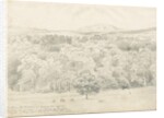 Wrottesley Hall - View of Malvern Hills by Cornelius Varley