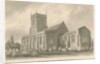 Yoxall Church: sepia drawing, 1839 by John Buckler