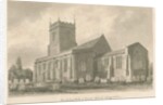 Yoxall Church: sepia drawing, 1839 by John Buckler