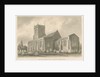 Yoxall Church: sepia drawing, 1839 by John Buckler