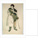 Portrait of the Opera Singer Feodor Ivanovich Chaliapin 1920-21 by Boris Mikhailovich Kustodiev